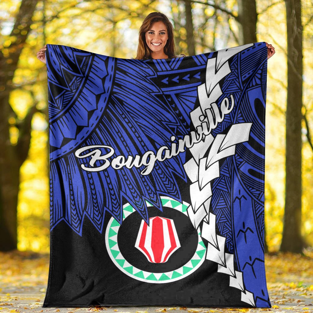 Papua New Guinea Autonomous Region of Bougainville Province Polynesian Blanket - Tribal Wave Tattoo - Polynesian Pride