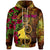 Tokelau Polynesian Custom Zip up Hoodie Hibiscus Vintage Unisex Orange - Polynesian Pride