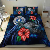 Northern Mariana Islands Polynesian Bedding Set - Blue Turtle Hibiscus - Polynesian Pride