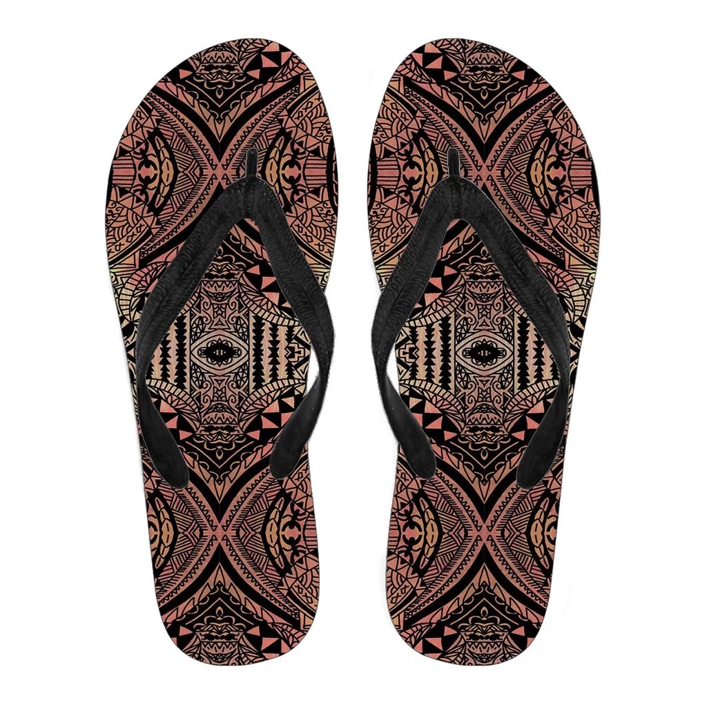 Polynesian Flip Flops Grown Men's Flip Flops Black - Polynesian Pride