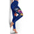 Samoa Polynesian Legging - Floral With Seal Blue - Polynesian Pride