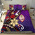 Guam Bedding Set - Tribal Flower With Special Turtles Purple Color - Polynesian Pride