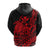 Hawaii Turtle With Hibiscus Tribal Red Hoodie LT12 - Polynesian Pride