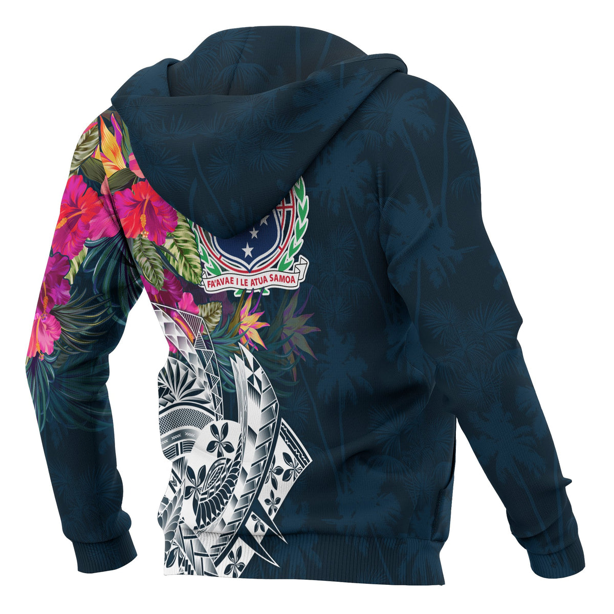 Samoa Zip up Hoodie Samoan Summer Vibes - Polynesian Pride