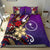 Chuuk Bedding Set - Tribal Flower With Special Turtles Purple Color - Polynesian Pride