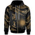 Marshall Islands Polynesian Custom Zip Hoodie Polynesian Tattoo Gold Version Unisex Gold - Polynesian Pride