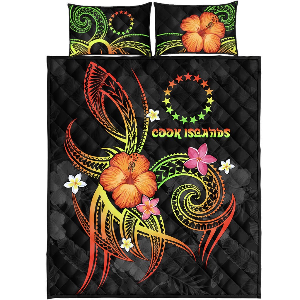 Cook Islands Polynesian Quilt Bed Set - Legend of Cook Islands (Reggae) - Polynesian Pride