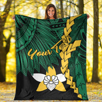 Papua New Guinea Enga Province Polynesian Custom Personalised Blanket - Tribal Wave Tattoo - Polynesian Pride