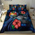 Tonga Polynesian Bedding Set - Blue Turtle Hibiscus - Polynesian Pride