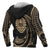 Tahiti Polynesian All Over Custom Zip up Hoodie Gold Tribal Wave - Polynesian Pride