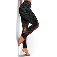 Pohnpei Micronesia Women's Legging - Tropical Vintage Hibiscus - Polynesian Pride