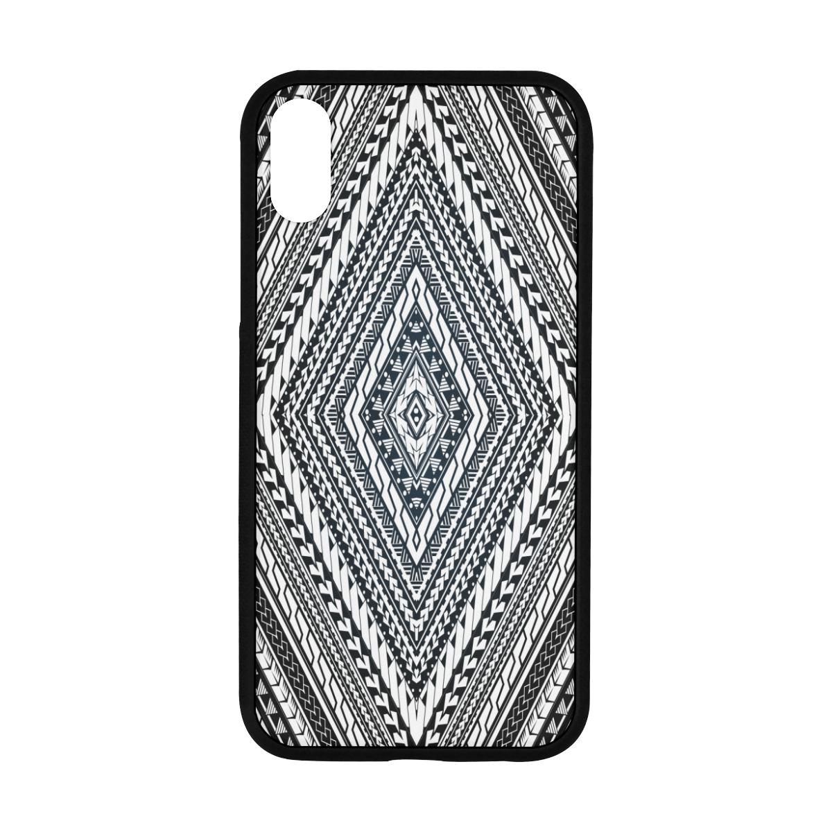 Polynesian 20 Rubber Phone Case One Size iPhone XR (6.1") Black - White - Polynesian Pride