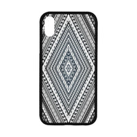 Polynesian 20 Rubber Phone Case One Size iPhone XR (6.1") Black - White - Polynesian Pride