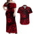 Hawaii Shaka Polynesian Matching Dress and Hawaiian Shirt Matching Couples Outfit Unique Style Red LT8 Red - Polynesian Pride