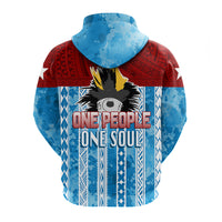 West Papua 60 Years OPM Morning Star with Polynesian Pattern Zip up Hoodie LT7 - Polynesian Pride