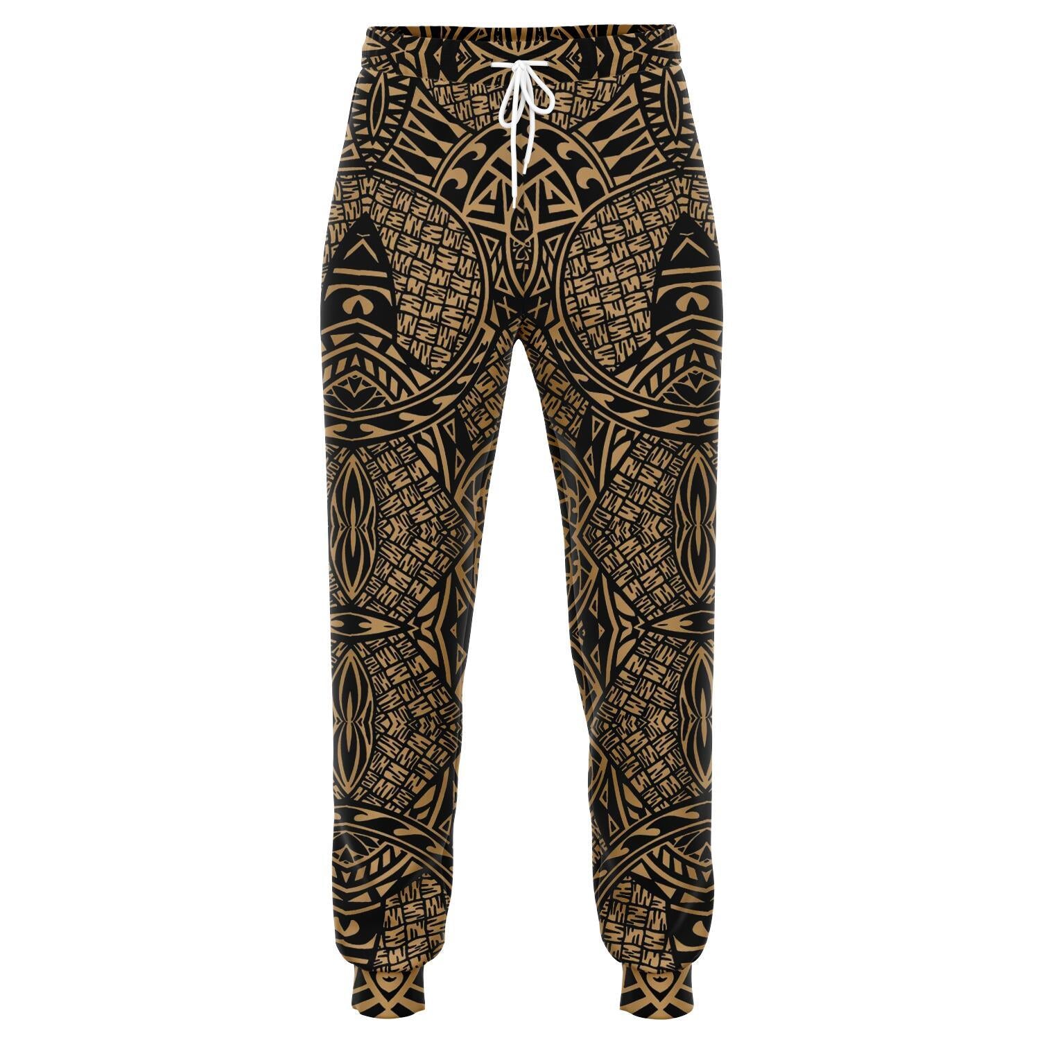 Polynesian Lauhala Mix Gold Joggers Unisex Gold - Polynesian Pride