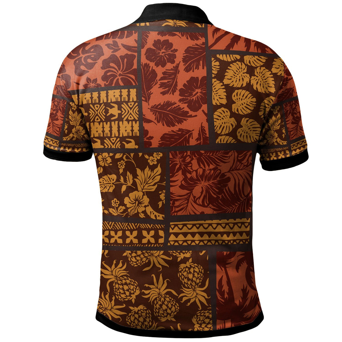 Polynesian Polo Shirt Elements Fabric Patchwork - Polynesian Pride