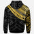 Palau Custom Hoodie Palau Ginger Lei Pattern Gold - Polynesian Pride