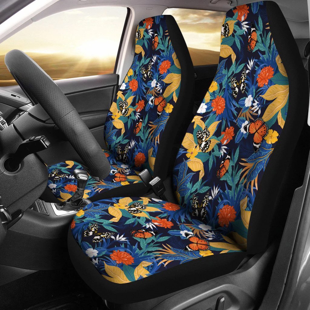 Hawaiian Tropical Buttterfly And Flower Car Seat Cover - Polynesian Pride