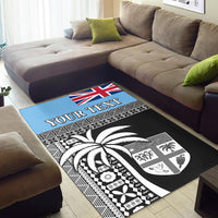 (Custom Personalised) Fiji Tapa Pattern Area Rug Coconut Tree LT13 - Polynesian Pride
