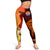 Tahiti Custom Personalised Women's Leggings - Tribal Tuna Fish Orange - Polynesian Pride