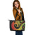 Samoa Personalised Leather Tote Bag - Samoa Polynesian Decorative Patterns - Polynesian Pride