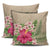 Lauhala Hibiscus Pillow Covers One Size Zippered Pillow Cases 18"x 18" (Twin Sides) (Set of 2) Black - Polynesian Pride