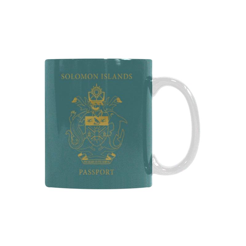 Solomon Islands Passport White Mug - Polynesian Pride