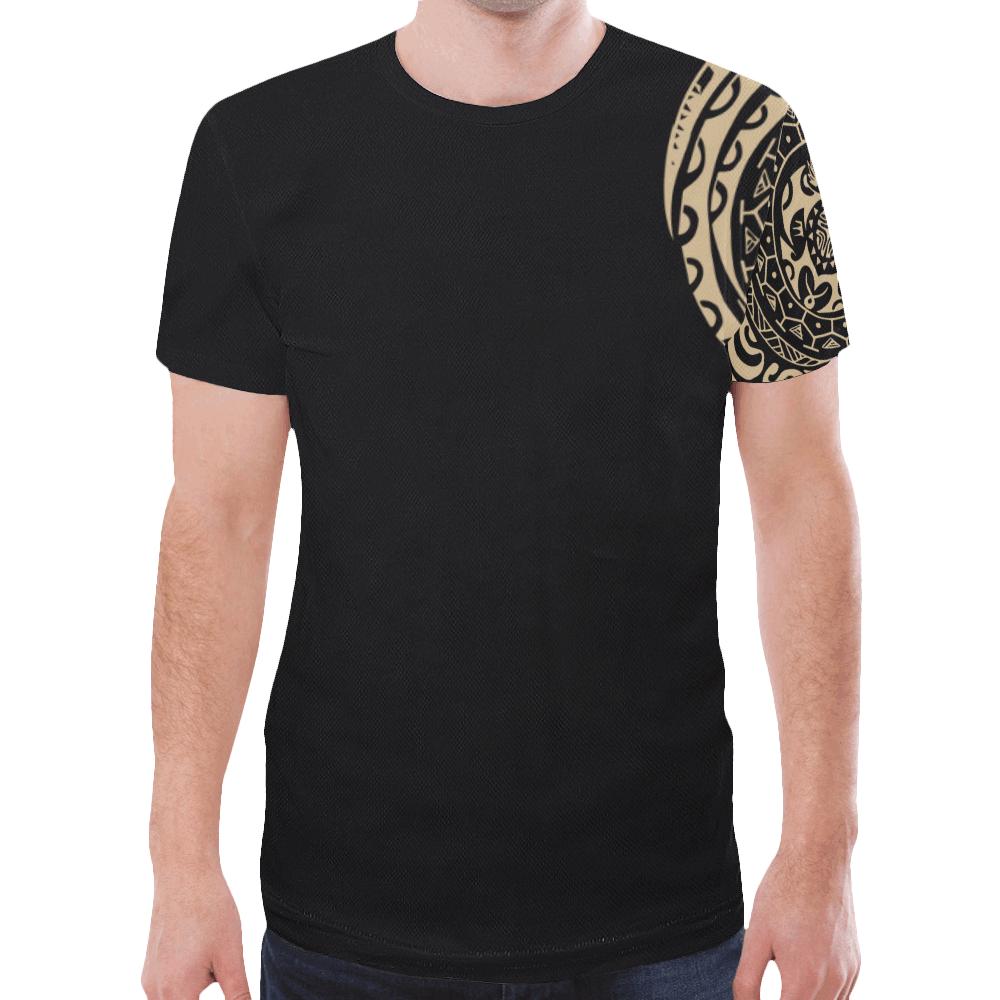 Polynesian T Shirt Polynesian Tattoo Style A8 Unisex Black - Polynesian Pride