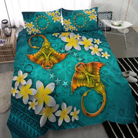 Cook Islands Polynesian Bedding Set - Manta Ray Ocean - Polynesian Pride