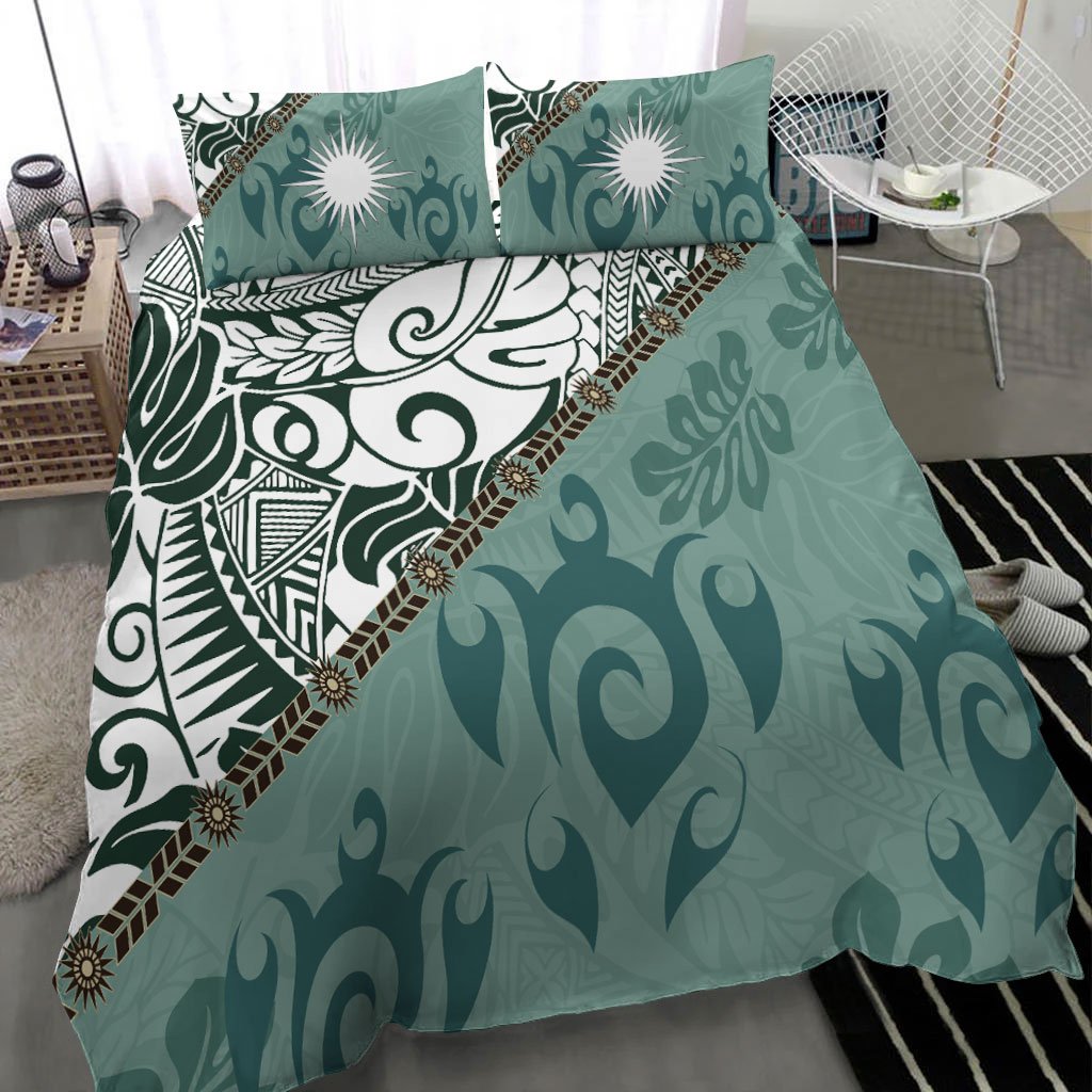 Marshall Islands Bedding Set - Leaves And Turtles - Polynesian Pride