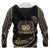 Samoa Polynesian All Over Custom Zip up Hoodie Gold Tribal Wave - Polynesian Pride