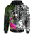 Chuuk Custom Zip up Hoodie Turtle Plumeria Banana Leaf Unisex Black - Polynesian Pride