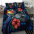 Tonga Polynesian Bedding Set - Blue Turtle Hibiscus - Polynesian Pride