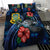 Tuvalu Polynesian Bedding Set - Blue Turtle Hibiscus - Polynesian Pride