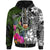 Pohnpei Custom Zip up Hoodie Turtle Plumeria Banana Leaf Unisex Black - Polynesian Pride