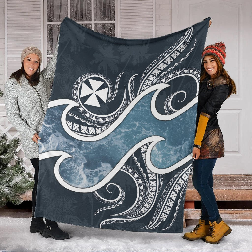 Wallis and Futuna Polynesian Premium Blanket - Ocean Style - Polynesian Pride