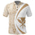 Hawaii Kanaka Polynesian Polo Shirt Gold and White Circle Style - Polynesian Pride