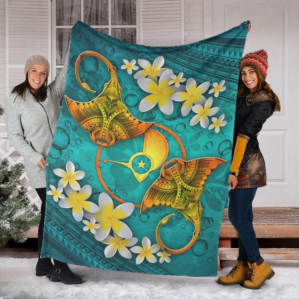Yap Micronesia Blanket - Manta Ray Ocean - Polynesian Pride