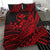 Hawaii Humpback Whale With Hibiscus Tribal Red Bedding Set - LT12 - Polynesian Pride