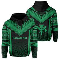 Hawaii Kanaka Polynesian Hoodie Active Green Unisex Green - Polynesian Pride
