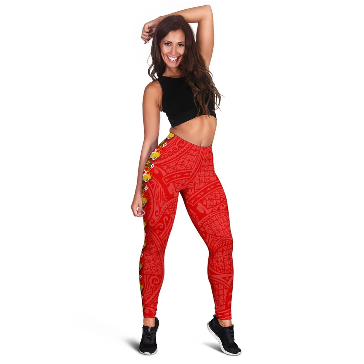 Tonga Polynesian Legging - Coat Of Arm Linked Style - Polynesian Pride