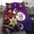 Niue Bedding Set - Tribal Flower With Special Turtles Purple Color - Polynesian Pride