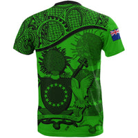 Cook islands Green Coat of Arms T Shirt - Polynesian Pride