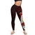 New Caledonia Polynesian Custom Personalised Legging - Coat Of Arm With Hibiscus - Polynesian Pride