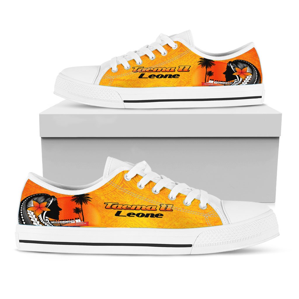 American Samoa Low Top Shoes - Taema II Leone - Polynesian Pride