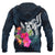 Kosrae Micronesia Hoodie Tropical Flowers - Polynesian Pride