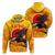 Custom American Samoa Hoodie Aeto Pago Pago Eagle LT12 Unisex Yellow - Polynesian Pride