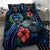 Pohnpei Micronesia Bedding Set - Blue Turtle Hibiscus - Polynesian Pride