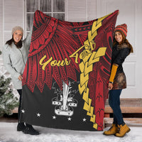 Papua New Guinea Madang Province Polynesian Custom Personalised Blanket - Tribal Wave Tattoo - Polynesian Pride